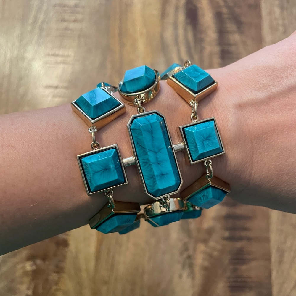 kate spade Turquoise and Gold Bracelet